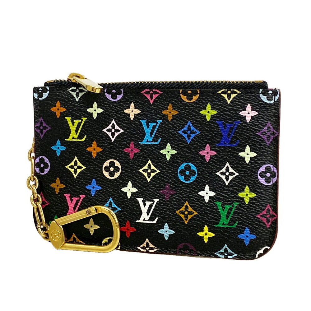 Louis Vuitton Monogram Multicolor Pochette Clé Wallet/Coin Case M93735 Noir G...